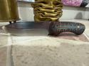 Hand Made Carbon Steel Full Tang Fixed Blade Hunting Knife Pinecone Handle