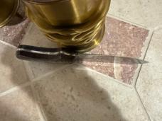 Hand Made Carbon Steel Full Tang Fixed Blade Hunting Knife Pinecone Handle