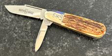Great Eastern Cutlery Northfield 251208 LPB Long Pull Barlow Burnt Stag GEC 25