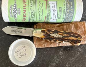Great Eastern Cutlery Northfield 252109 EOLP Easy Open Long Pull Jack Burnt Stag GEC 25