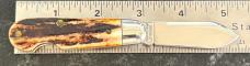 Great Eastern Cutlery Northfield 252109 EOLP Easy Open Long Pull Jack Burnt Stag GEC 25