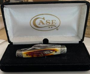 Case XX 2012 Small Stockman Red Stag with worked bolsters