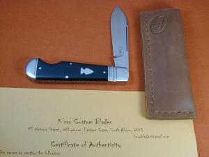Kroo Buffalo Horn Easy Open Teardrop Jack Knife 4quot Closed RWL34 SS Blade Custom Made in South Africa