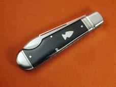 Kroo Buffalo Horn Easy Open Teardrop Jack Knife 4" Closed RWL34 SS Blade Custom Made in South Africa
