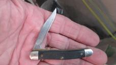RARE VTG SEARS USA 95422 Small Black Linerlock Knife