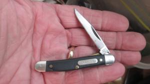 RARE VTG SEARS USA 95422 Small Black Linerlock Knife