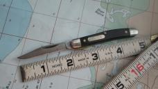 RARE VTG SEARS USA 95422 Small Black Linerlock Knife