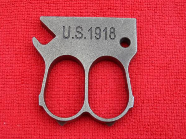 U.S. 1918 2 finger paper weight solid antique brass