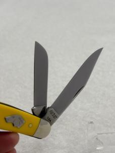 Ka- Bar USA Vintage 3 Blade Stockman Dogs Head Pocket Knife (#21)