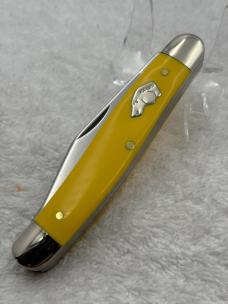 Ka- Bar USA Vintage 3 Blade Stockman Dogs Head Pocket Knife (#21)