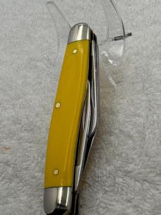 Ka- Bar USA Vintage 3 Blade Stockman Dogs Head Pocket Knife (#21)