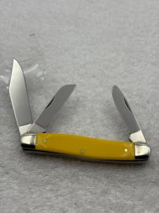 Ka- Bar USA Vintage 3 Blade Stockman Dogs Head Pocket Knife (#21)