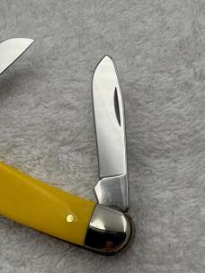 Ka- Bar USA Vintage 3 Blade Stockman Dogs Head Pocket Knife (#21)