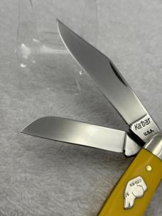 Ka- Bar USA Vintage 3 Blade Stockman Dogs Head Pocket Knife (#21)