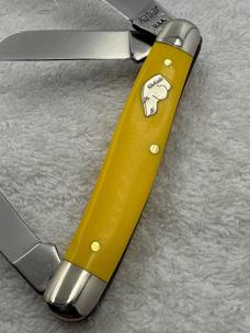 Ka- Bar USA Vintage 3 Blade Stockman Dogs Head Pocket Knife (#21)
