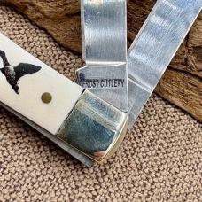Timeless Classics Pocket Knife Trapper Frost Cutlery Knives Cream Scales (138)
