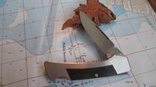 Vtg Ka-bar Cleveland Ohio 2782 Lockback Knife Wood Inlay Handles