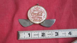 VTG COLONIAL USA Cigar Cutter 2 Blade Knife Delicious Coca Cola Relieves Fatigue
