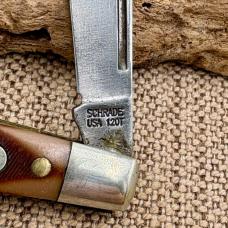 Schrade USA Old Timer Delrin Pal Slipjoint Folding Pocket Knife Brown Sawcut (8)