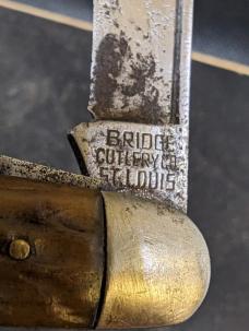 RARE Bone BRIDGE CUTLERY Co 2 Blade Jack Knife- Early 1900's Good Snap