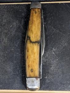 Rare 1900-1930 Witte Hardware 3 Blade Bone Handle Stockman Pocket Knife