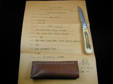 Kroo Burnt Stag Lambsfoot Jack Knife 4" Closed RWL34 SS Blade Made in South Africa