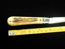 Kroo Burnt Stag Lambsfoot Jack Knife 4" Closed RWL34 SS Blade Made in South Africa