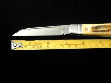Kroo Burnt Stag Lambsfoot Jack Knife 4" Closed RWL34 SS Blade Made in South Africa