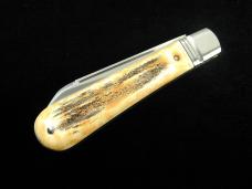 Kroo Burnt Stag Lambsfoot Jack Knife 4" Closed RWL34 SS Blade Made in South Africa