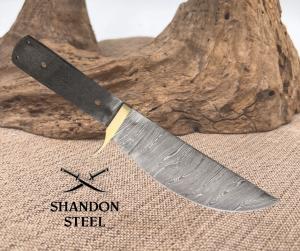 Damascus Skinner New Knifemaking Knife 6quot Blade BL037 105quot overall Brass Guard