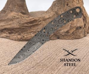 Alabama Damascus Steel Fixed 275quot Full Tang Blade Custom Knife Making ADS088