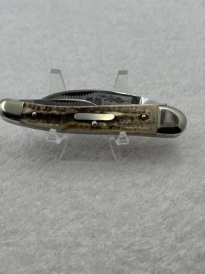 Bulldog Brand Vintage Stag 3 Blade Whittler Hand Made Solingen Germany 16