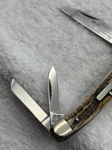 Bulldog Brand Vintage Stag 3 Blade Whittler Hand Made Solingen Germany (#16)