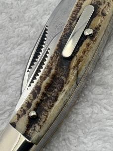 Bulldog Brand Vintage Stag 3 Blade Whittler Hand Made Solingen Germany (#16)