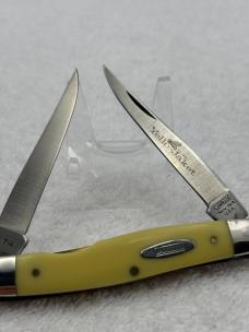 Camillus USA Vintage 2 Blade Yello Jaket Muskrat Pattern # 714 Pocket Knife (#21)