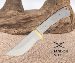 Knifemaking 45quot Stainless Steel Skinner Blade With Brass Guard Full Tang BL7700
