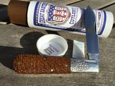 Great Eastern Cutlery 862125SS Boomtown Barlow Brown Burlap Micarta