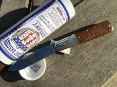 Great Eastern Cutlery 862125SS Boomtown Barlow Brown Burlap Micarta