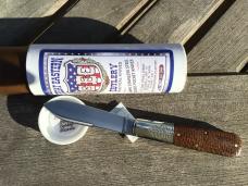 Great Eastern Cutlery 862125SS Boomtown Barlow Brown Burlap Micarta