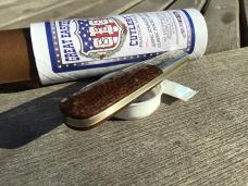Great Eastern Cutlery 862125SS Boomtown Barlow Brown Burlap Micarta