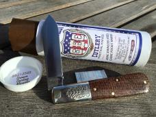 Great Eastern Cutlery 862125SS Boomtown Barlow Brown Burlap Micarta