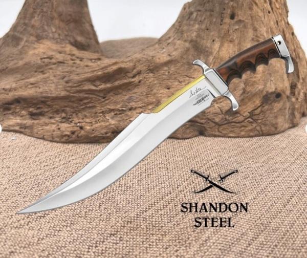 Gil Hibben Limited 65th Anniversary Spartan Bowie Knife w Stand GH5123 20.50