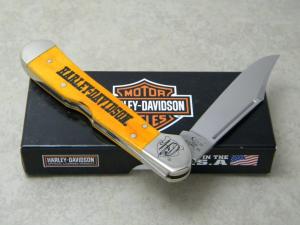 Case XX USA 2016 Persimmon Bone 61549L SS Harley Davidson Copperlock Knife in Box