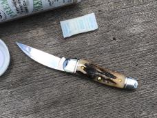 Great Eastern Cutlery 190120 Northfield Little Rattler Sambar Stag