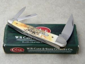 Case XX USA 2008 Genuine Stag 5355WH SS Wharncliffe Seahorse Whittler Knife in Box