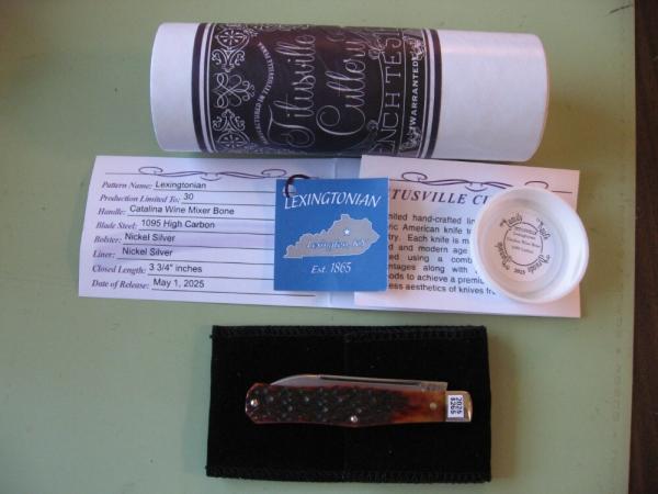   DANIELS FAMILY KNIFE BRANDS-TITUSVILLE CUTLERY-LEXINGTONIAN-CAROLINA WINE BONE