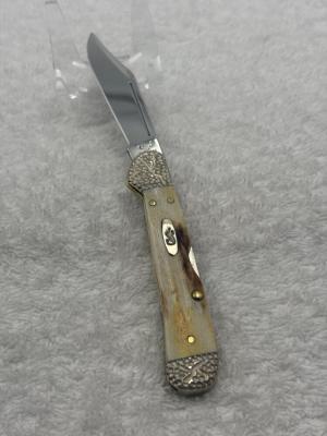 Case XX Stag 1 Blade Mini Copperlock Pattern 51749LSS Engraved Bolsters USA 53