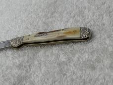 Case XX Stag 1 Blade Mini Copperlock Pattern 51749LSS Engraved Bolsters USA (#53)