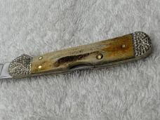 Case XX Stag 1 Blade Mini Copperlock Pattern 51749LSS Engraved Bolsters USA (#53)