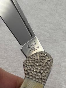 Case XX Stag 1 Blade Mini Copperlock Pattern 51749LSS Engraved Bolsters USA (#53)